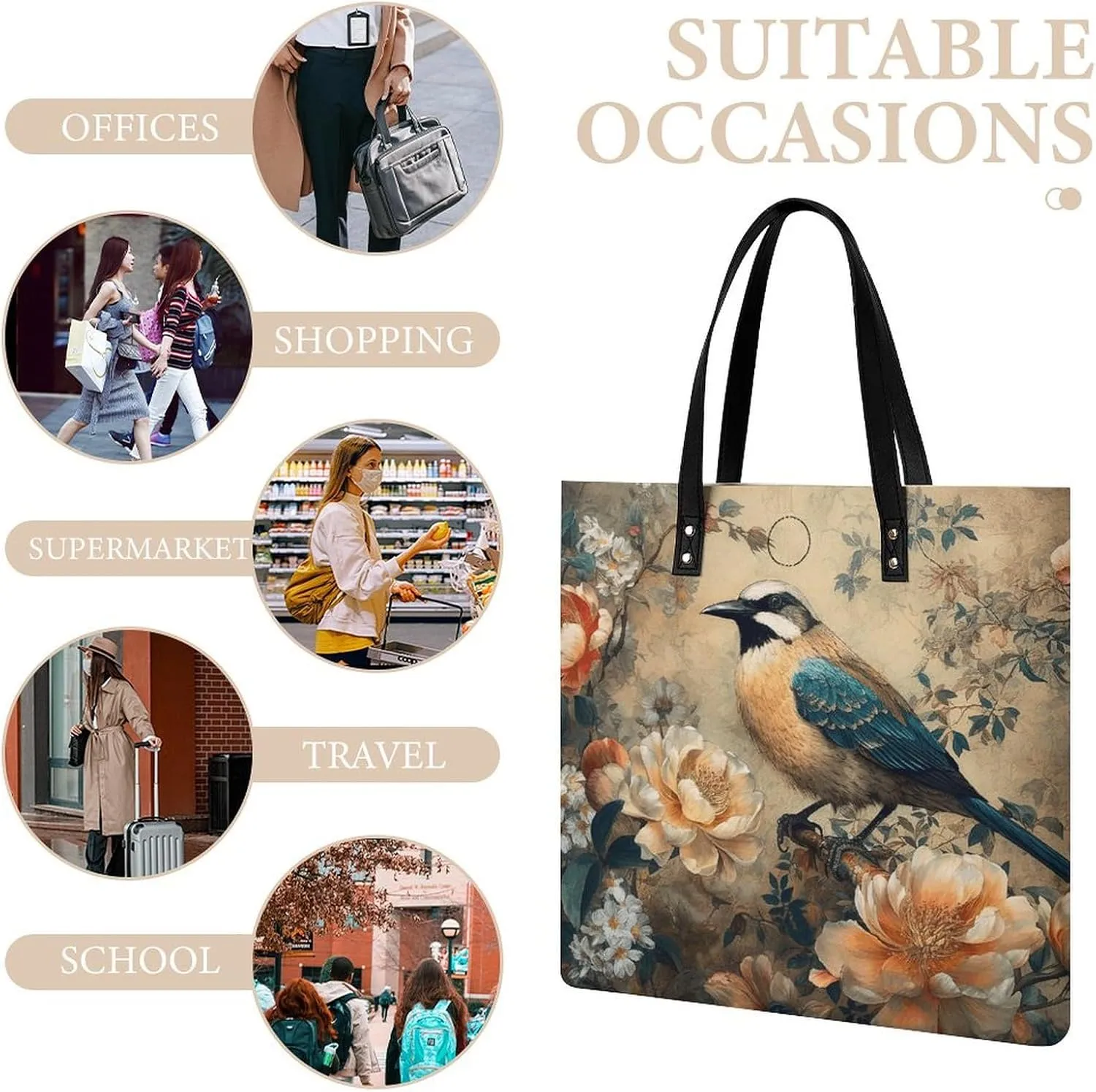 Leather Handbag for Women Tote Bag with Magnetic Buckle Rocks And Pebbles Crossbody Bag Shoulder Bags