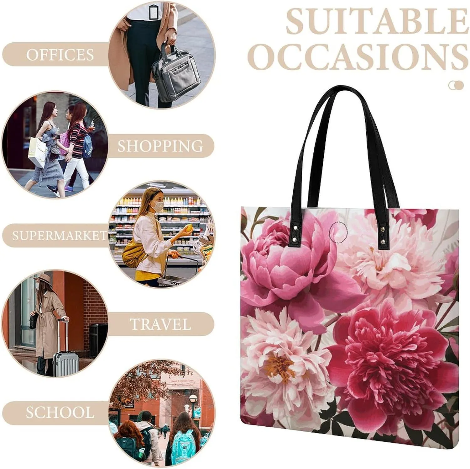 Leather Handbag for Women Tote Bag with Magnetic Buckle Sweet Candy Crossbody Bag Shoulder Bags
