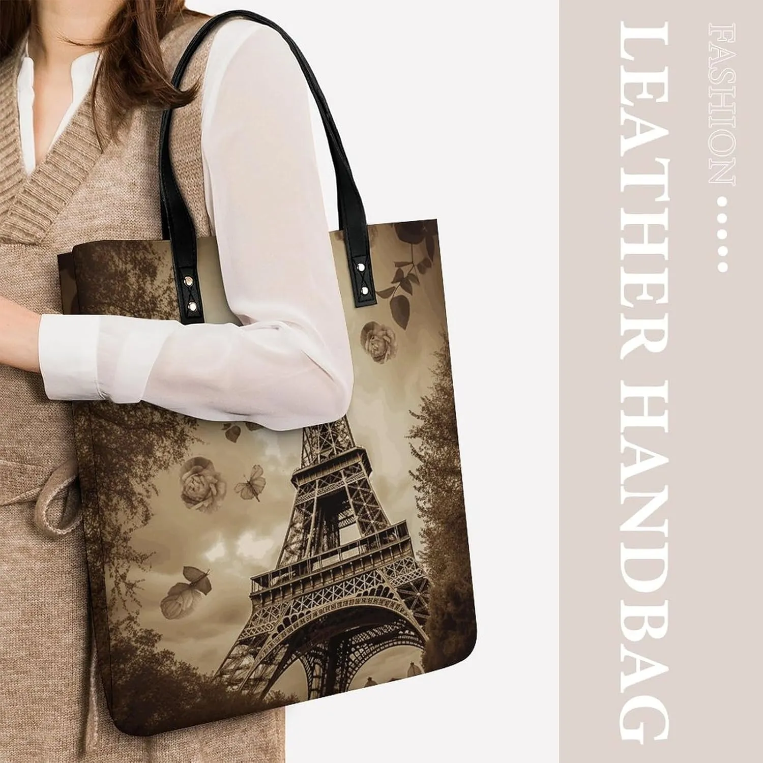 Leather Handbag for Women Tote Bag with Magnetic Buckle Sweet Candy Crossbody Bag Shoulder Bags