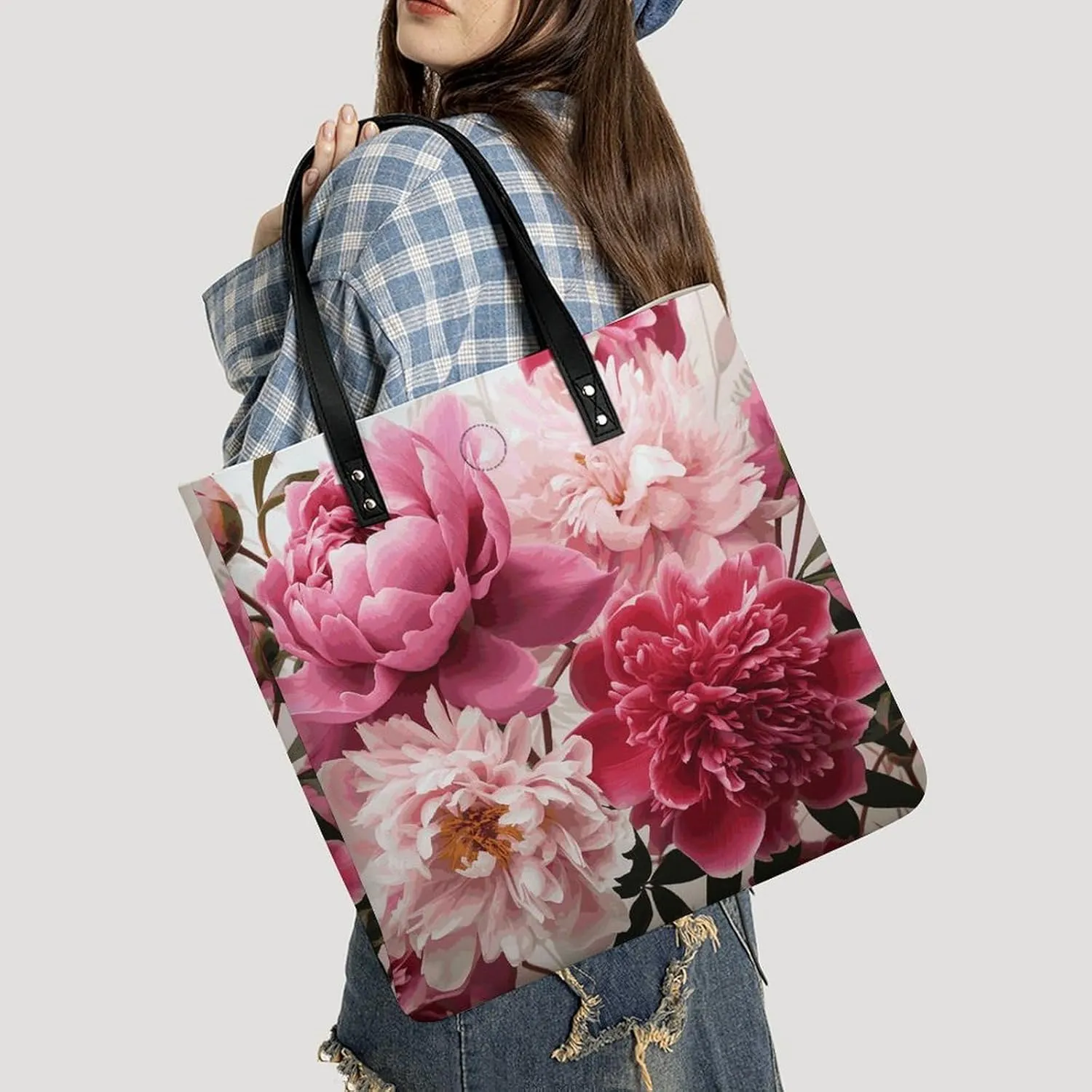 Leather Handbag for Women Tote Bag with Magnetic Buckle Sweet Candy Crossbody Bag Shoulder Bags