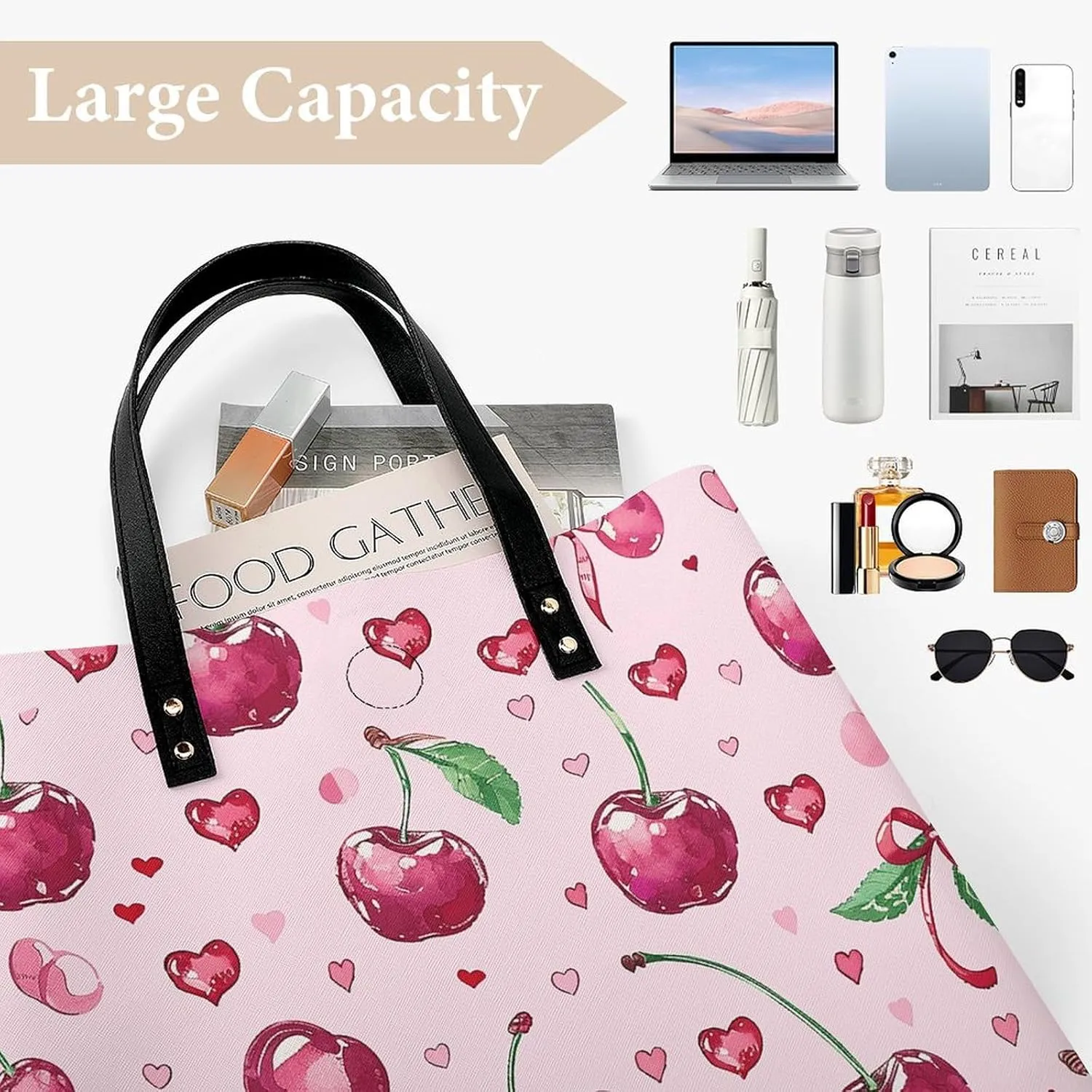 Leather Handbag for Women Tote Bag with Magnetic Buckle Tropical Beach Palm Tree Crossbody Bag Shoulder Bags
