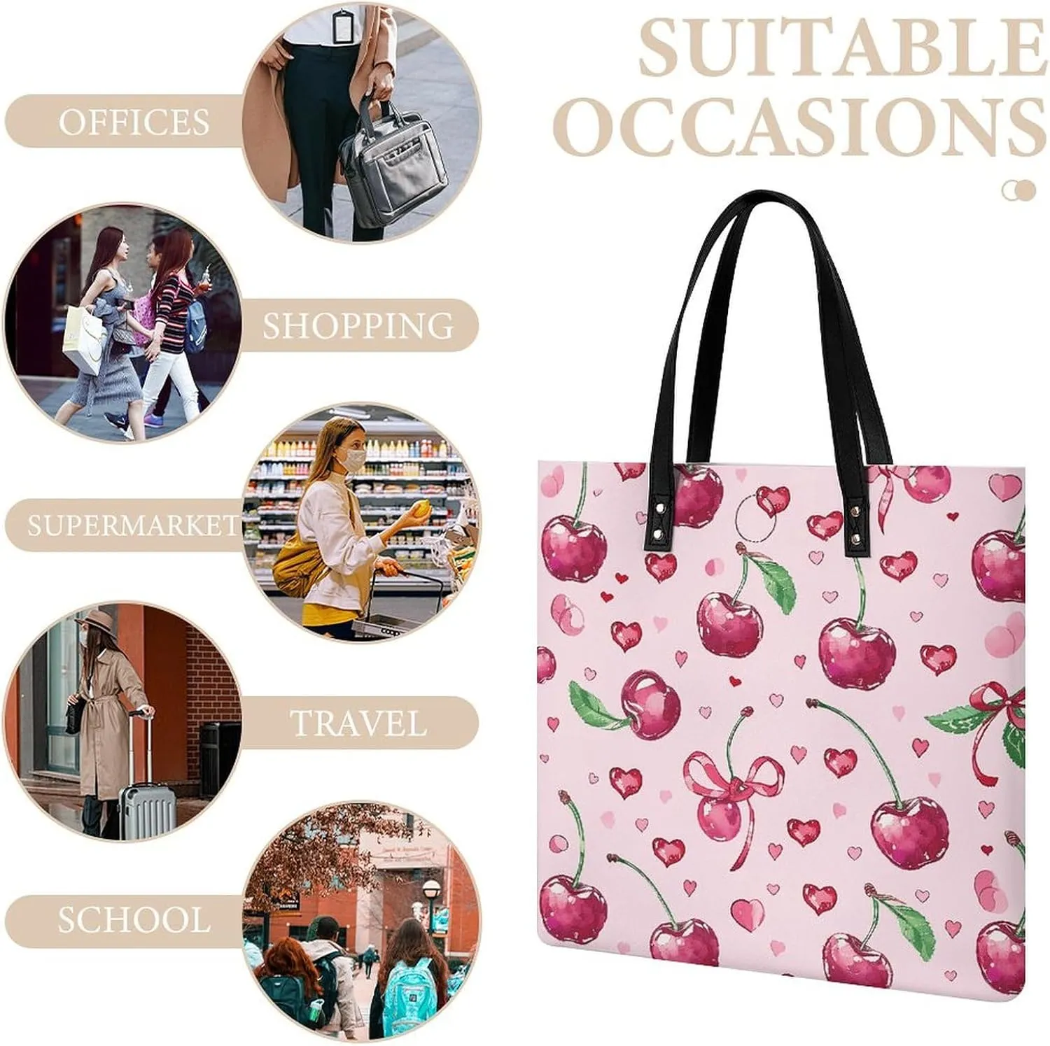 Leather Handbag for Women Tote Bag with Magnetic Buckle Tropical Beach Palm Tree Crossbody Bag Shoulder Bags