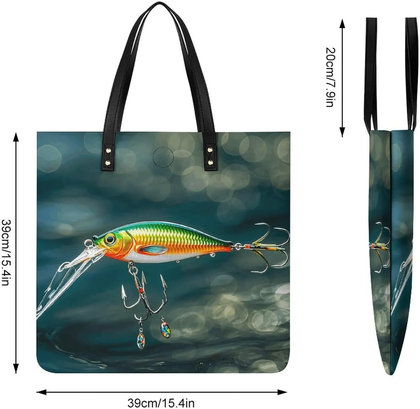 Leather Handbag for Women Tote Bag with Magnetic Buckle Tropical Beach Palm Tree Crossbody Bag Shoulder Bags
