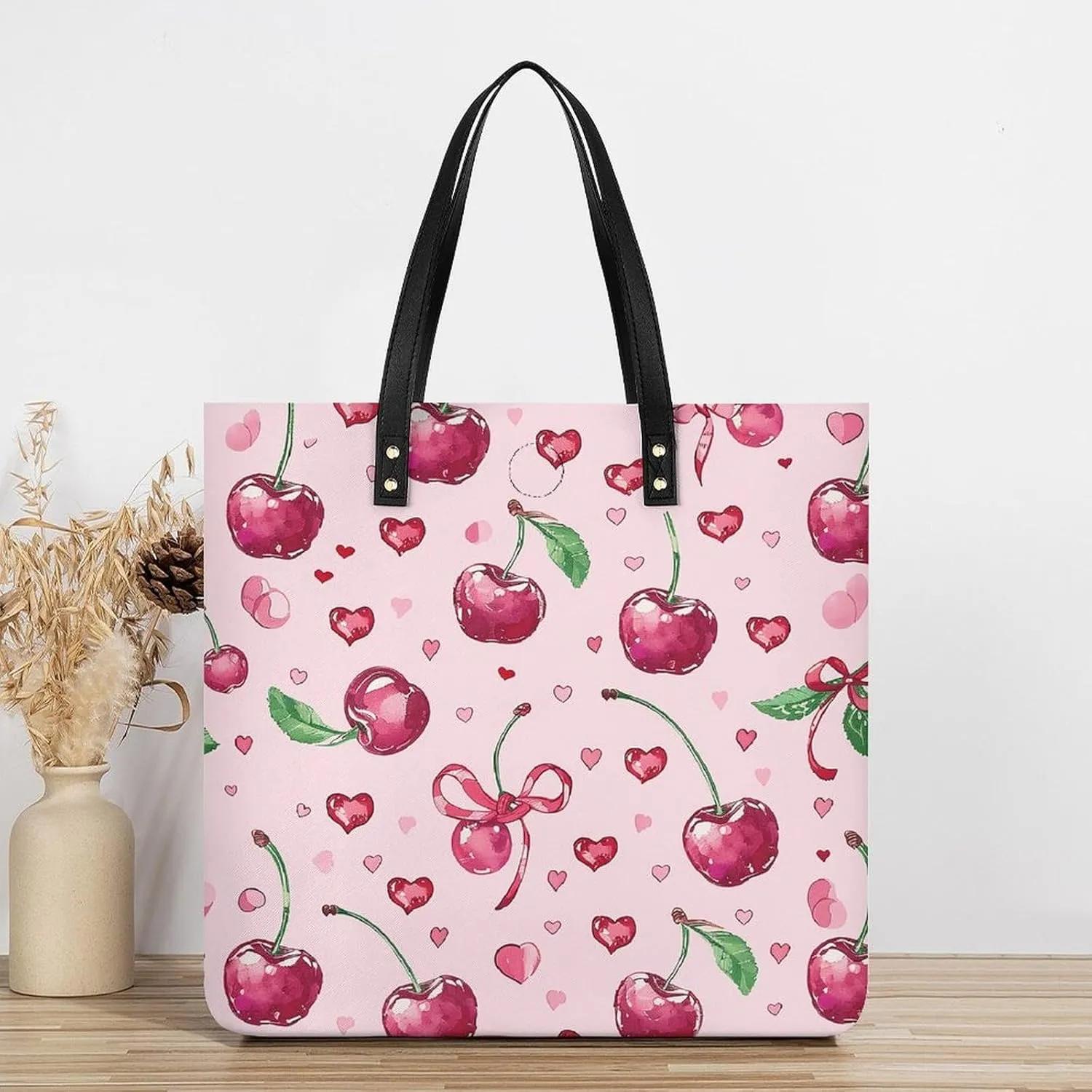 Leather Handbag for Women Tote Bag with Magnetic Buckle Tropical Beach Palm Tree Crossbody Bag Shoulder Bags