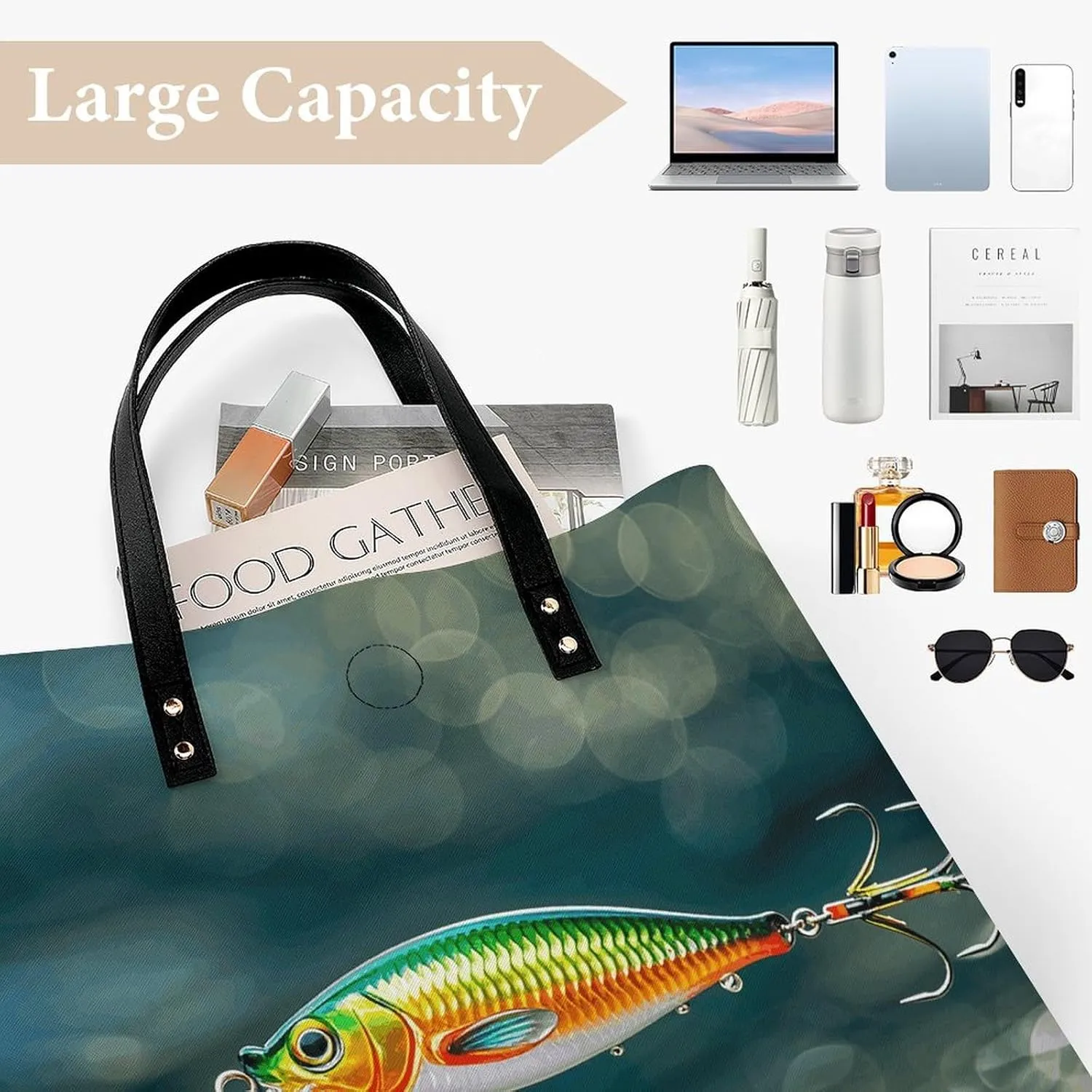 Leather Handbag for Women Tote Bag with Magnetic Buckle Tropical Beach Palm Tree Crossbody Bag Shoulder Bags