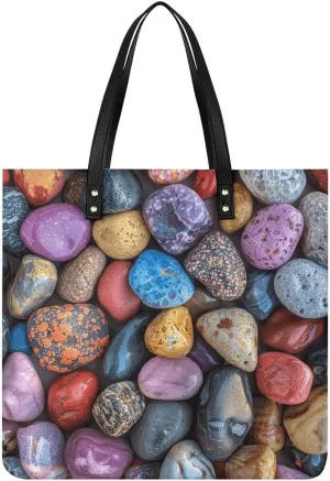 Leather Handbag for Women Tote Bag with Magnetic Buckle Tropical Beach Palm Tree Crossbody Bag Shoulder Bags