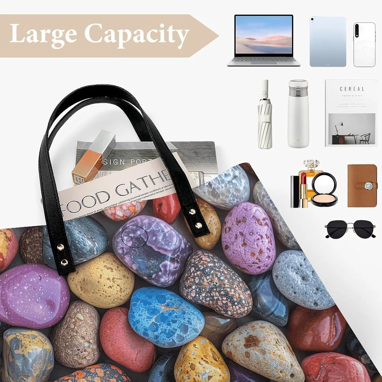 Leather Handbag for Women Tote Bag with Magnetic Buckle Tropical Beach Palm Tree Crossbody Bag Shoulder Bags