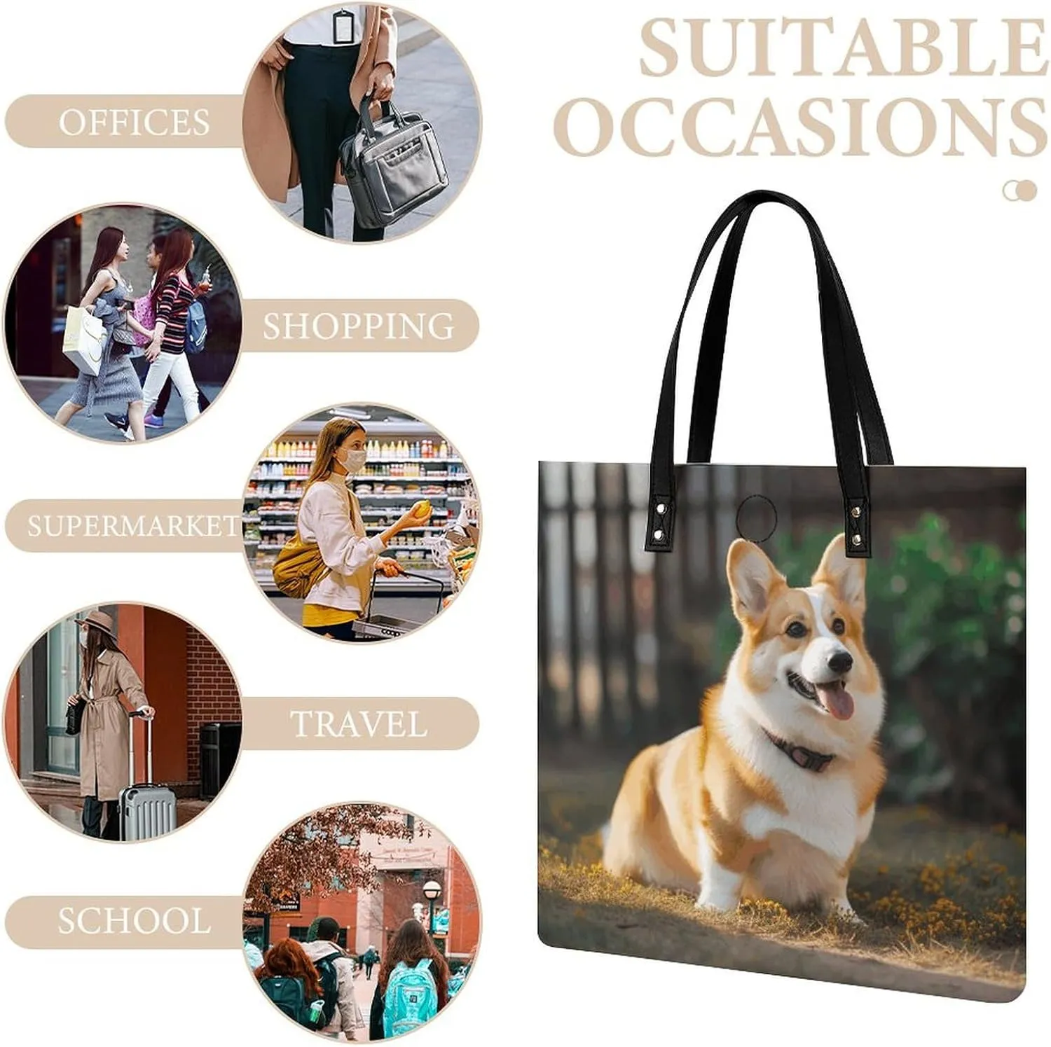 Leather Handbag for Women Tote Bag with Magnetic Buckle Violin Sheet Music Crossbody Bag Shoulder Bag