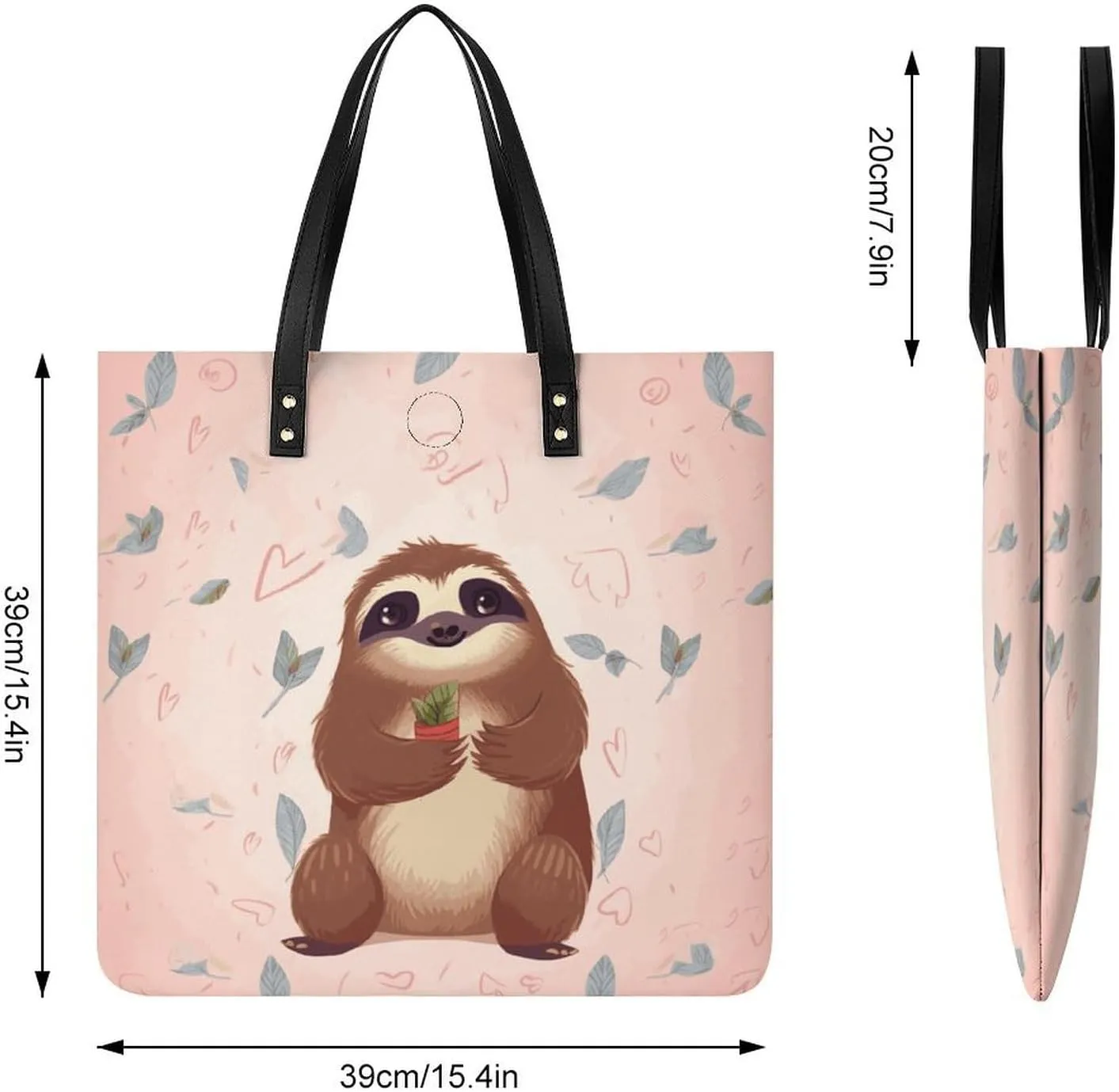 Leather Handbag for Women Tote Bag with Magnetic Buckle Visual Illusion Crossbody Bag Shoulder Bag