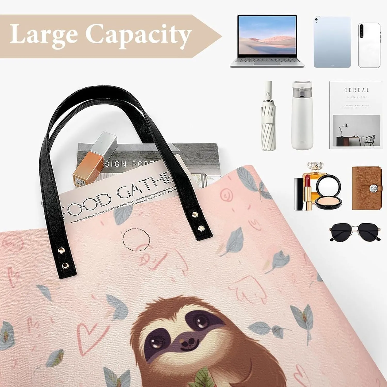 Leather Handbag for Women Tote Bag with Magnetic Buckle Visual Illusion Crossbody Bag Shoulder Bag