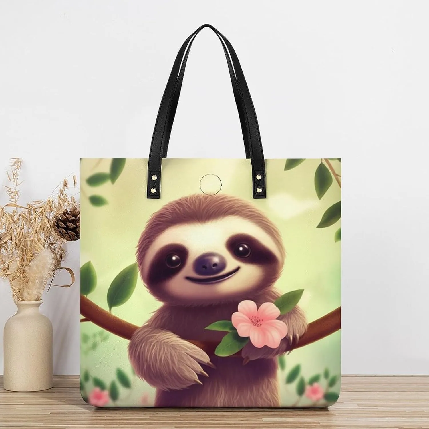 Leather Handbag for Women Tote Bag with Magnetic Buckle Visual Illusion Crossbody Bag Shoulder Bag