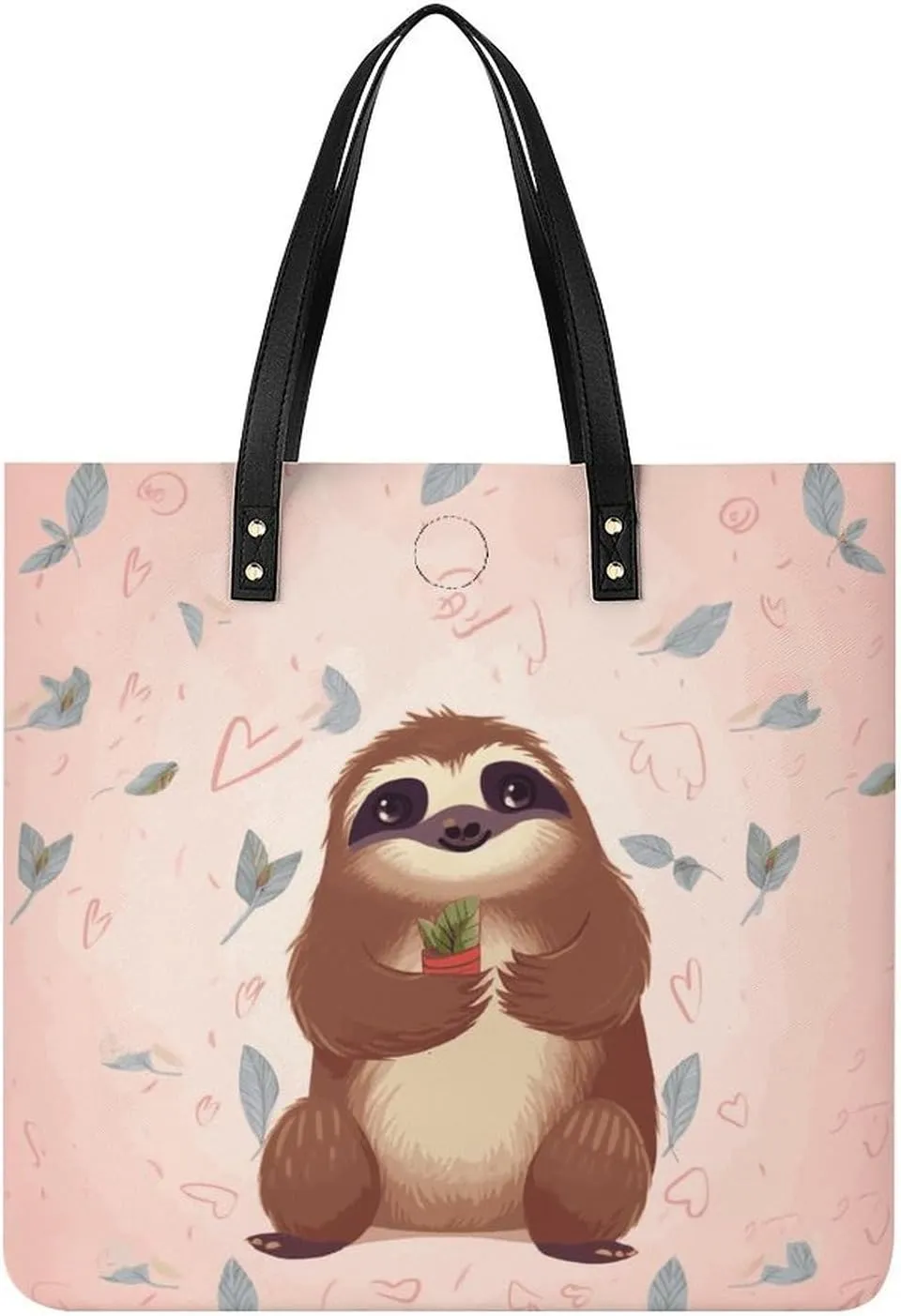 Leather Handbag for Women Tote Bag with Magnetic Buckle Visual Illusion Crossbody Bag Shoulder Bag