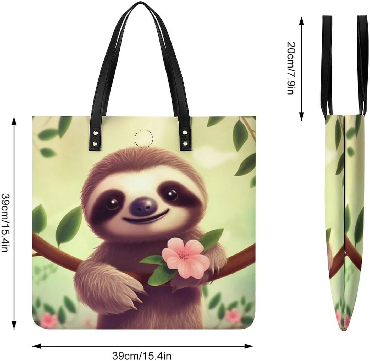 Leather Handbag for Women Tote Bag with Magnetic Buckle Visual Illusion Crossbody Bag Shoulder Bag