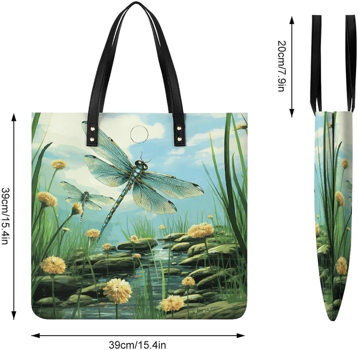 Leather Handbag for Women Tote Bag with Magnetic Buckle Xmas Snowman Crossbody Bag Shoulder Bag
