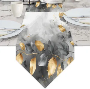 Leaves White Marble Briefcases for Men Crossbody Bags Laptop Carrying Case Messenger Bag for 15" Laptops and Under