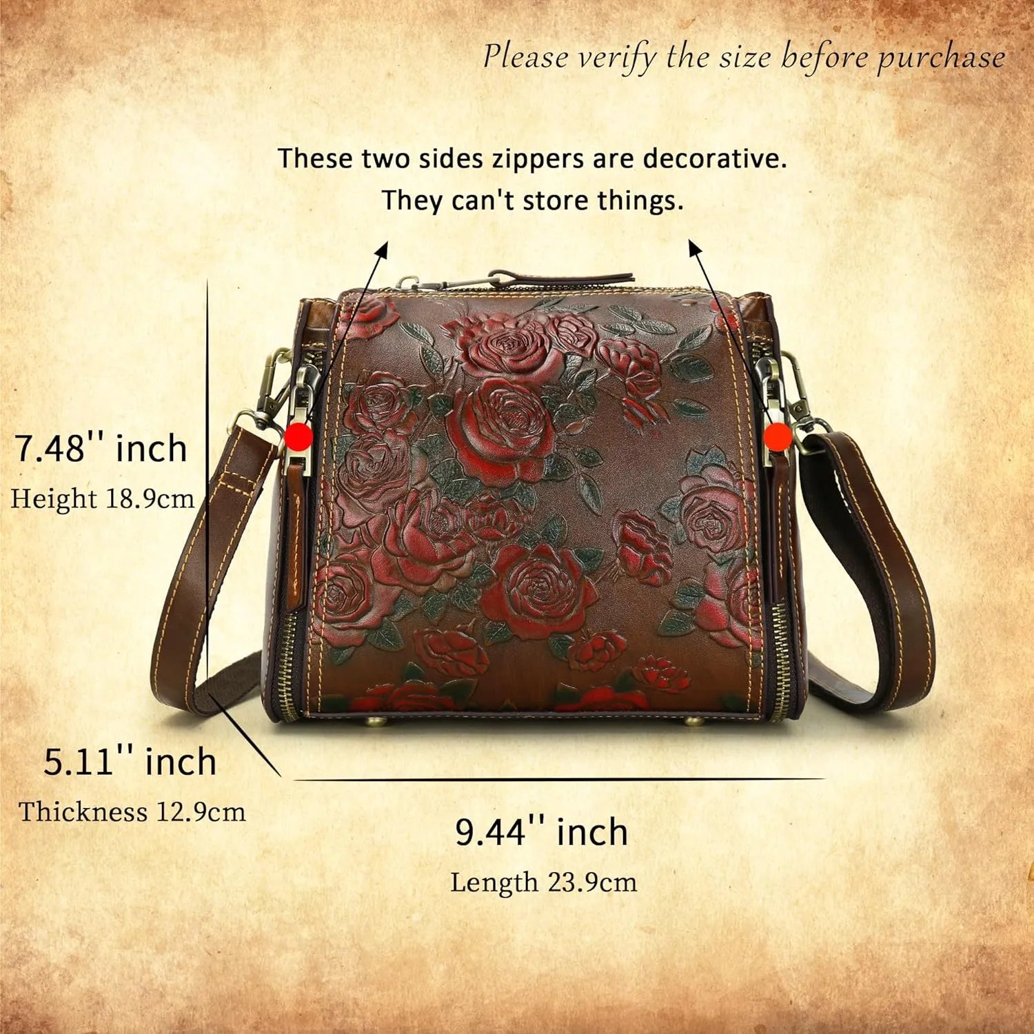LETEULO Crossbody Bag for Women Top Handle Tote Purses Vintage Satchels Handbag