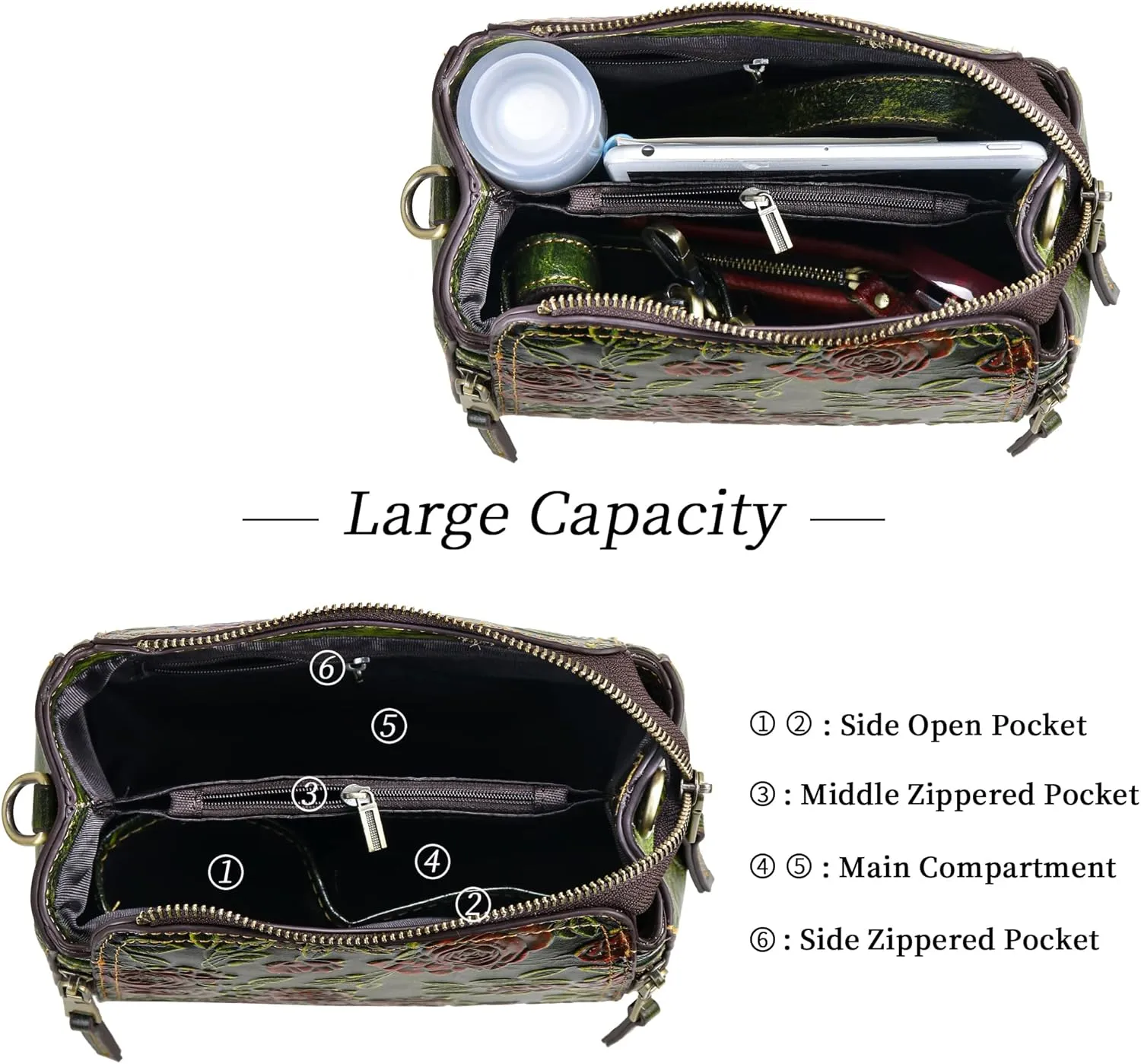 LETEULO Crossbody Bag for Women Top Handle Tote Purses Vintage Satchels Handbag