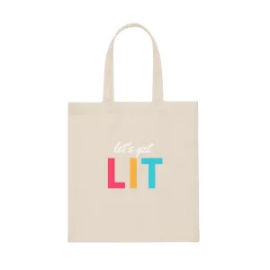 Lets Get LIT Tote Bag Trendy Tote Bag Lit Tote Bag Funny Sayings Tote Bag Christmas Tote Bag Holiday Tote Bag Funny Tote Bag