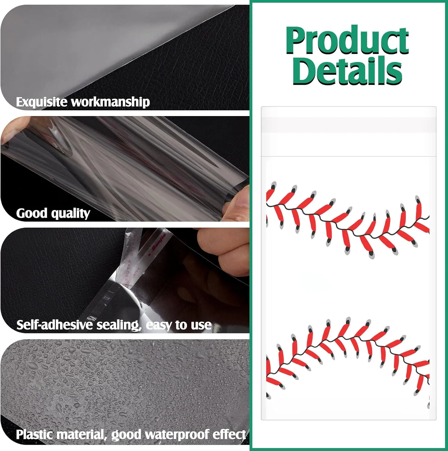Lewtemi Graded Card Sleeves Resealable Team Bags for Trading Cards Baseball Sports Slabs Holders Plastic Collectible Slabs Protection (900 Pcs)