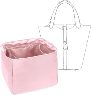 LEXSION Silky Handbag Organizer Fits Picotin 18/22 Bags,Purse Organizer Insert Luxury Zipper Purse Tote Bag Shapers 8038 Pink M
