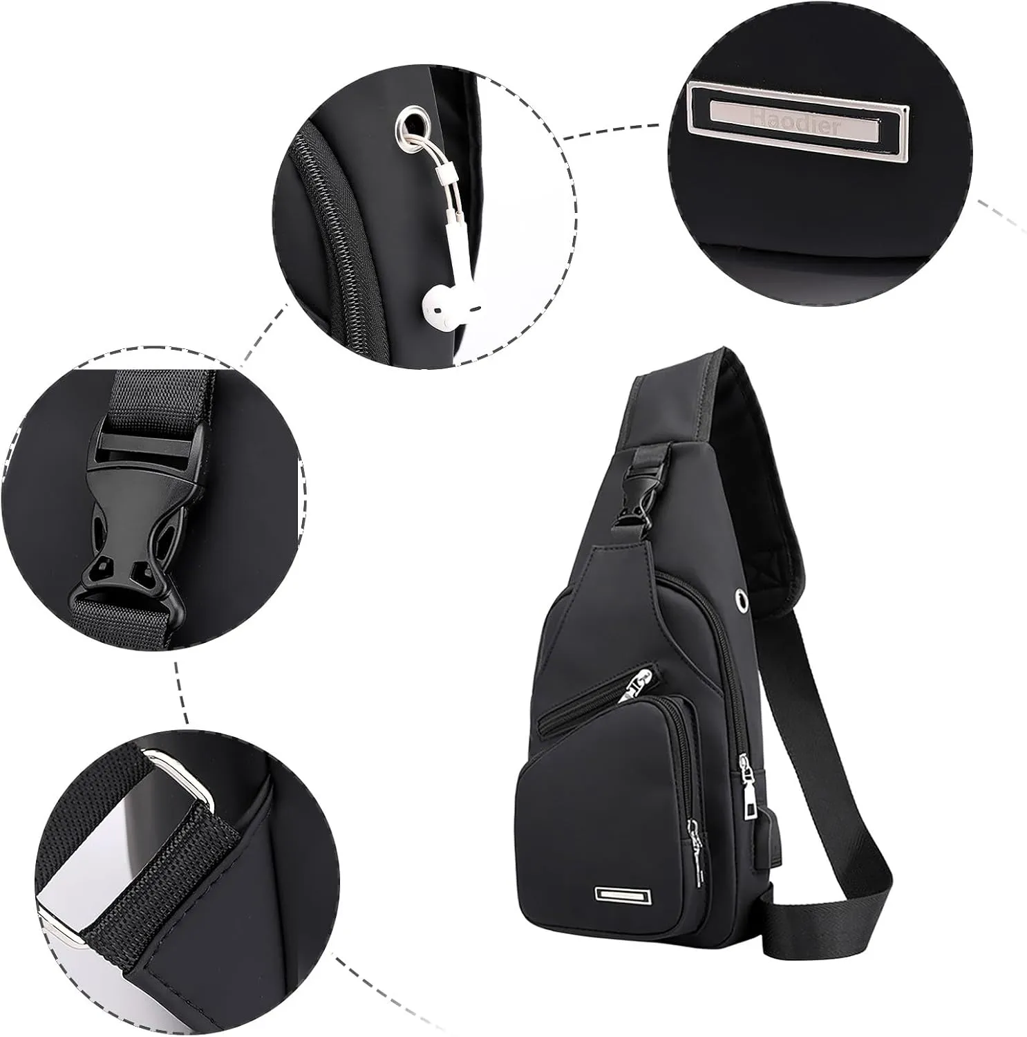 Lightweight Travel Backpacks New Fashionable Layer Crossbody Bag Lightweight Nylon Sport Running Hiking Bag