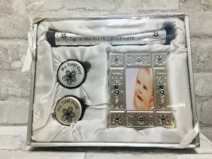 Little Angel 4 Piece Baby Keepsake Set! Silver! Great Gift!