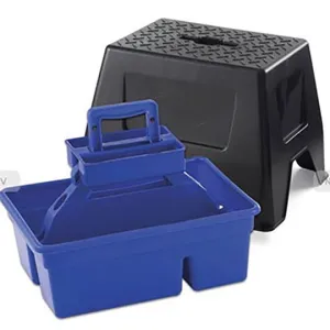 Little Giant Dura Tote Blue Plastic Grooming Stool