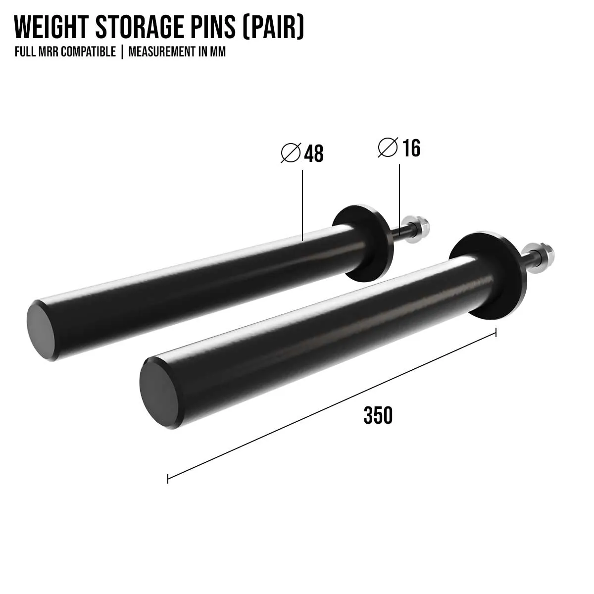 Long Weight Storage Pins, Pair | MRR Compatible