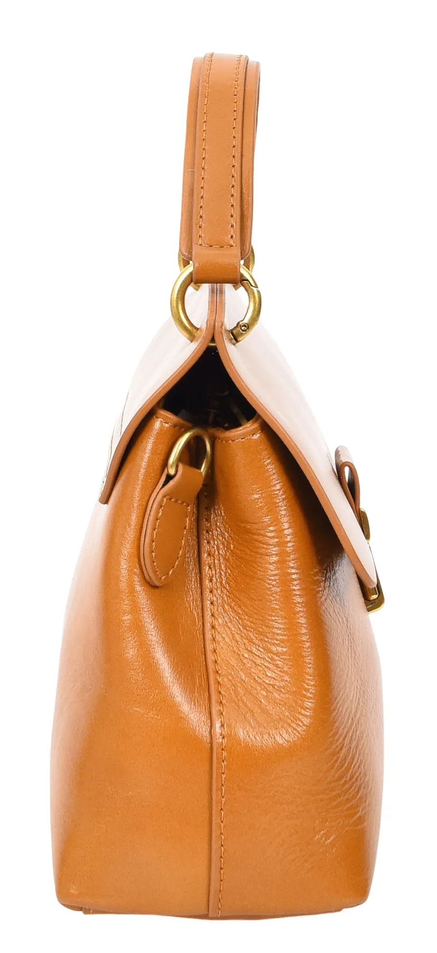 Lucena Women's Small Real Leather Shoulder Handbag Tan