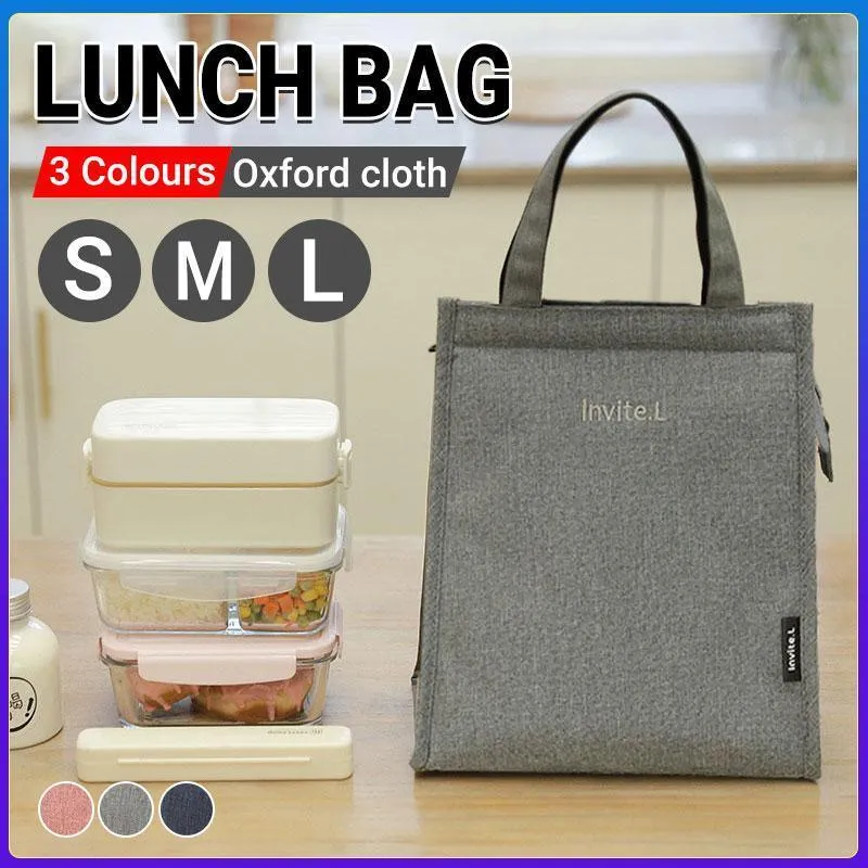 Lunch Bag 1PC 3Sizes 3Colours Thermal Insulated