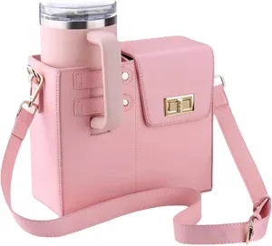 Lushandy Crossbody Bag for Stanley Purse Cup Holder Bag Stanley Cup Bags Portable Water Bottle Purse with Strap