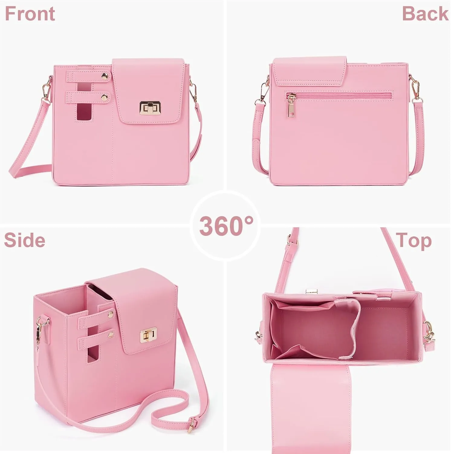 Lushandy Crossbody Bag for Stanley Purse Cup Holder Bag Stanley Cup Bags Portable Water Bottle Purse with Strap