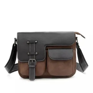 Luxury Business Brown Shoulder Bags Faux Leather