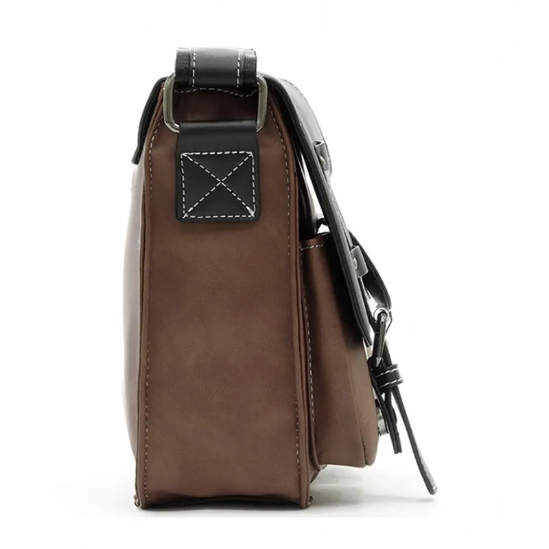 Luxury Business Brown Shoulder Bags Faux Leather