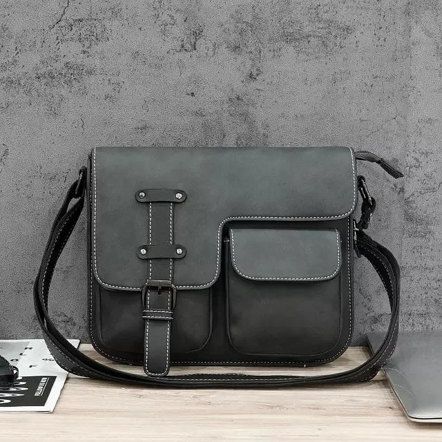 Luxury Business Brown Shoulder Bags Faux Leather