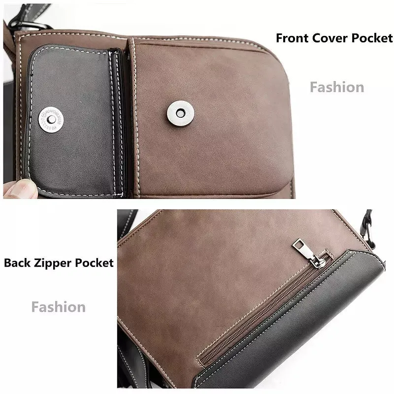 Luxury Business Brown Shoulder Bags Faux Leather