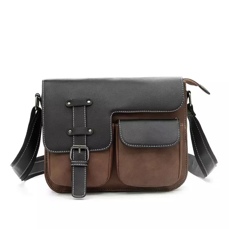 Luxury Business Brown Shoulder Bags Faux Leather