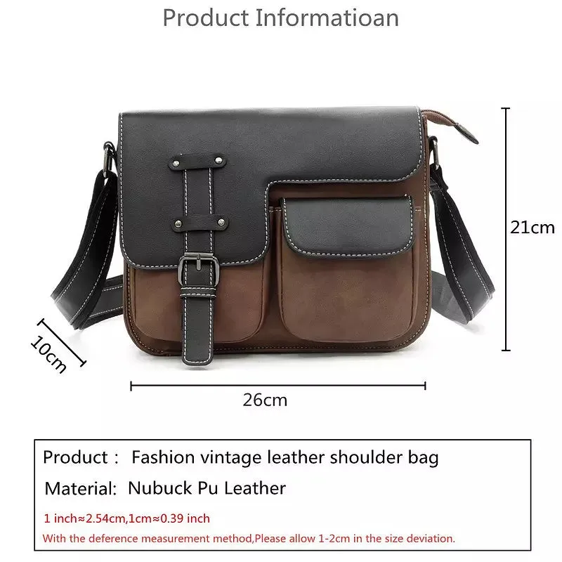 Luxury Business Brown Shoulder Bags Faux Leather