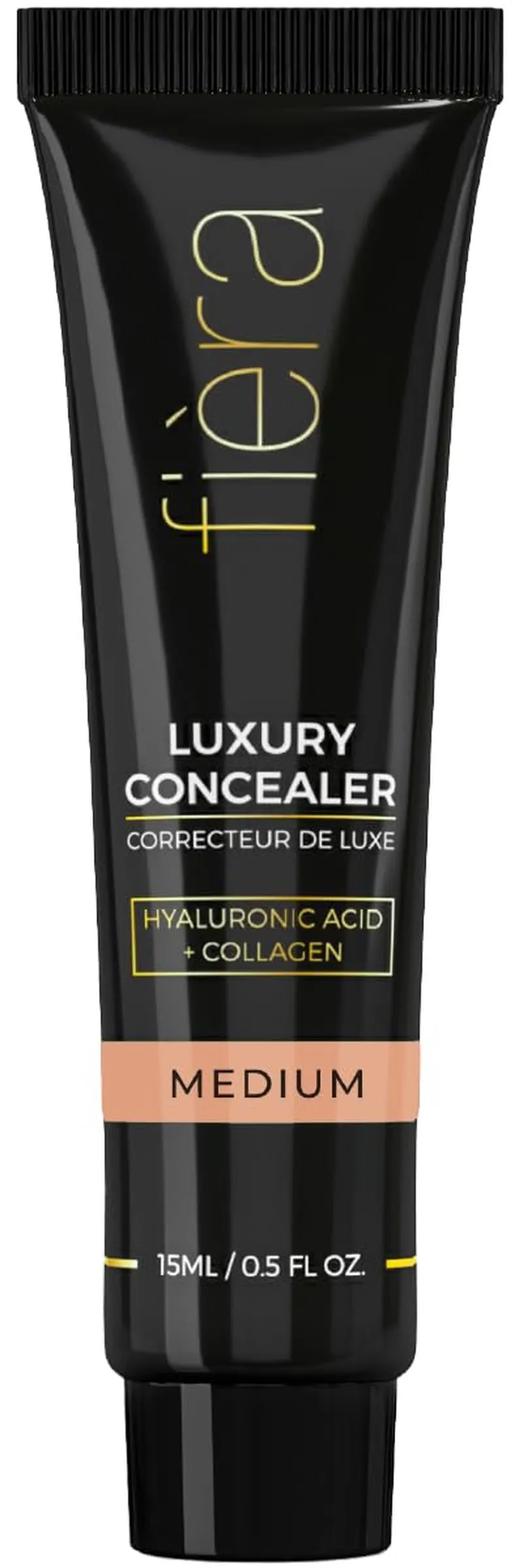 Luxury Concealer with Anti-Aging Ingredients - Full Coverage for Dark Circles, Wrinkles, Fine Lines, and Spots, Suitable for All-Day Wear, Perfect for Mature Skin - Bisque, 0.5 FL. OZ. / 15 ML