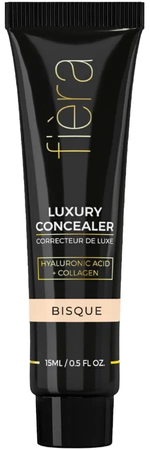 Luxury Concealer with Anti-Aging Ingredients - Full Coverage for Dark Circles, Wrinkles, Fine Lines, and Spots, Suitable for All-Day Wear, Perfect for Mature Skin - Bisque, 0.5 FL. OZ. / 15 ML