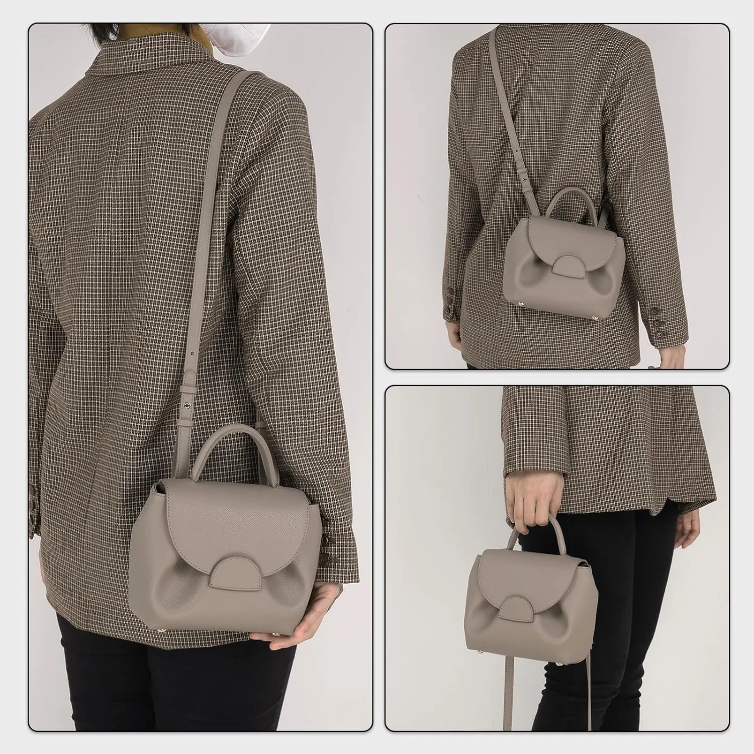 Luxury Designer Handbags for Women Faux Leather Crossbody Bags Small Top Handle Bag Shoulder Purse Satchels