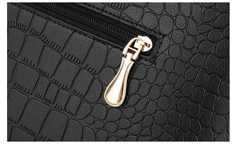 Luxury Designer Skyblue Croc Tote 2 In 1 Handbag