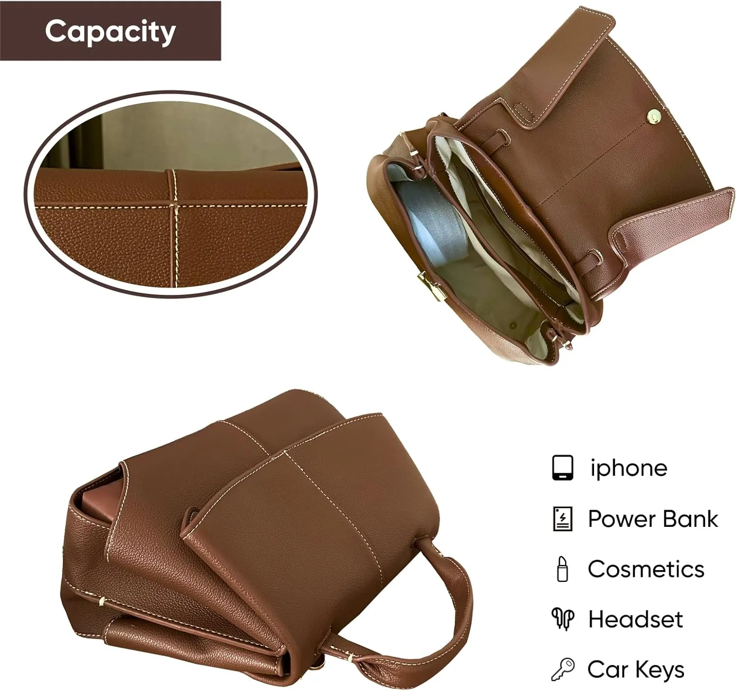 Luxury Handbags for Women Leather Satchel & Top-Handle Designer Bags