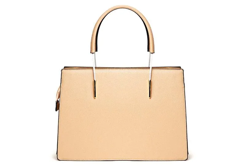 Luxury Women Designer Leather 2 in 1 Bag - Khaki