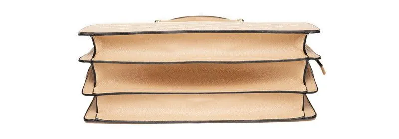 Luxury Women Designer Leather 2 in 1 Bag - Khaki