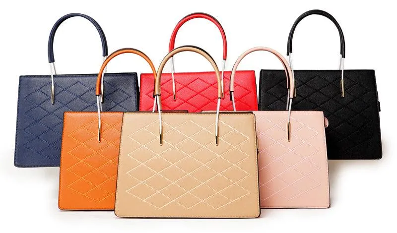 Luxury Women Designer Leather 2 in 1 Bag - Pink