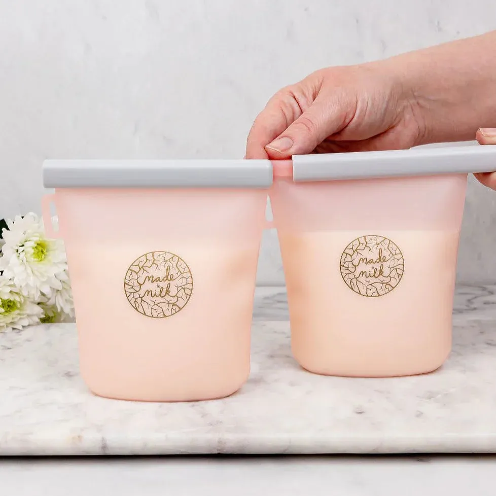 Made to Milk - Reusable Breastmilk Storage Bags (Light Pink 2pk)