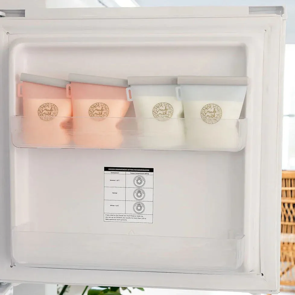 Made to Milk - Reusable Breastmilk Storage Bags (Light Pink 2pk)