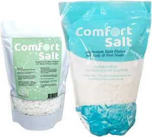 Magnesium Bath Flakes - Bath Salts for Relaxation and Recovery - 4 and 2 Pound Bags (6lbs Total)