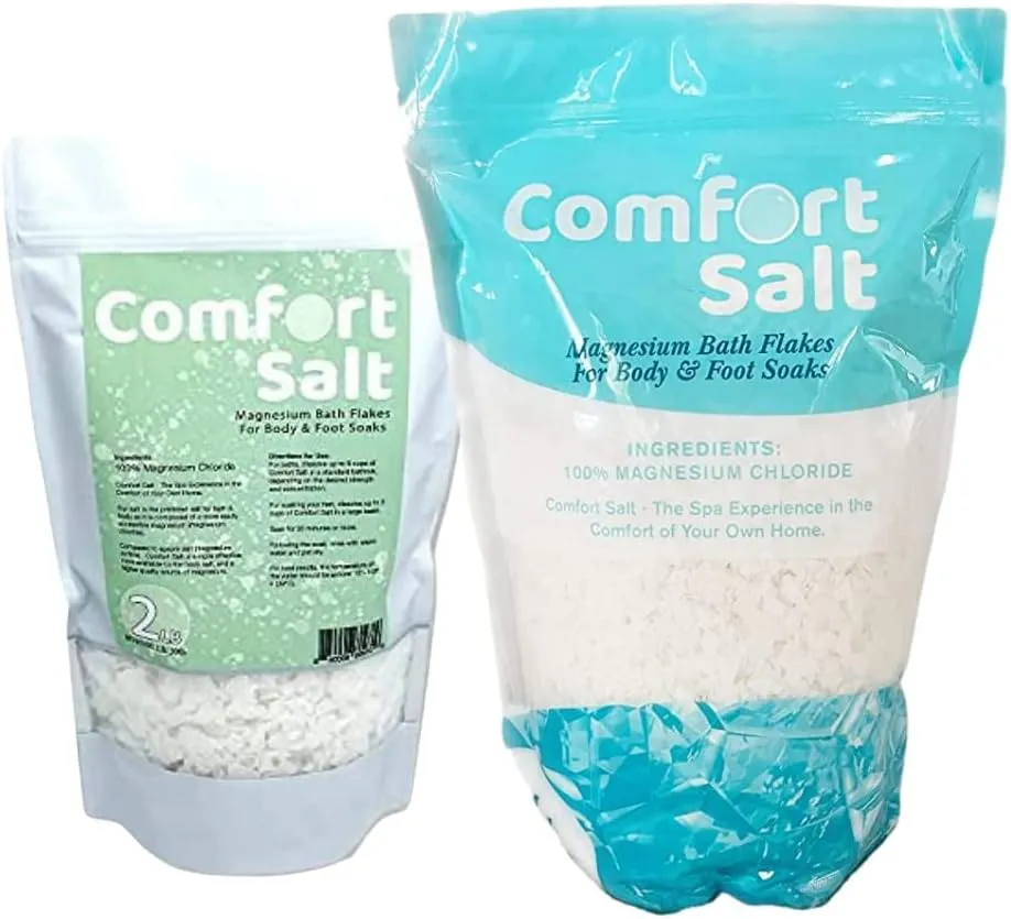 Magnesium Bath Flakes - Bath Salts for Relaxation and Recovery - 4 and 2 Pound Bags (6lbs Total)